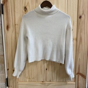 Blue rain, ladies turtleneck cropped length sweater, size XL NWOT